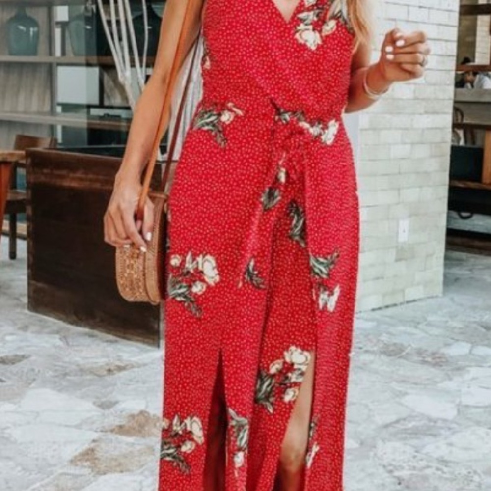 Socialite Floral polka dot jumpsuit - Size L - Picture 4 of 10